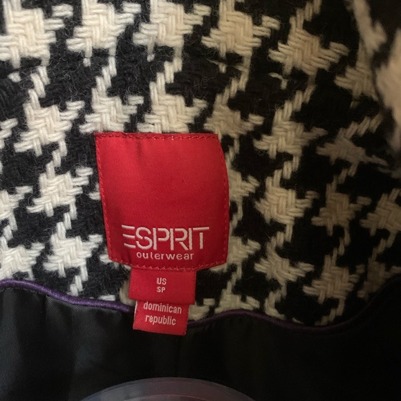 ESPRIT Double Breasted Houndstooth Peacoat - Picture 8 of 12